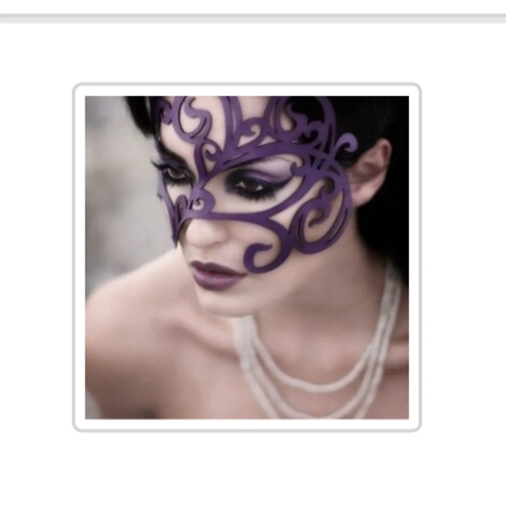 Decorative Filigree leather mask Purple